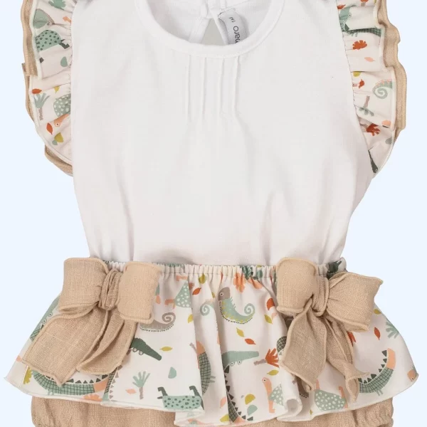 Conjunto Pololo Mejorana Cocodrilos detalle