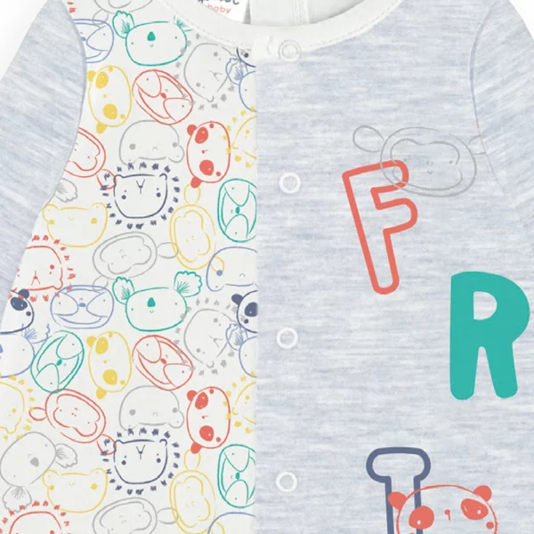 Pelele GRIS Bebe Friends2